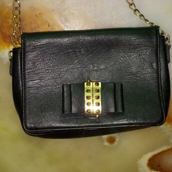 🪶 black faux leather spike forever21 pu - Picture 3 of 5